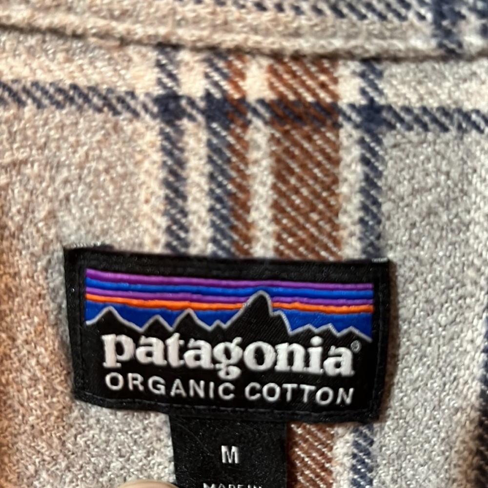Patagonia Gray and Brown Plaid Button Down Shirt - Picture 2 of 4